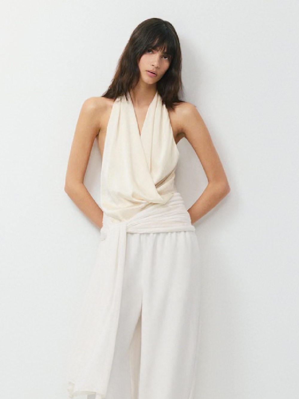 Aritzia Martini Satin Halter Too